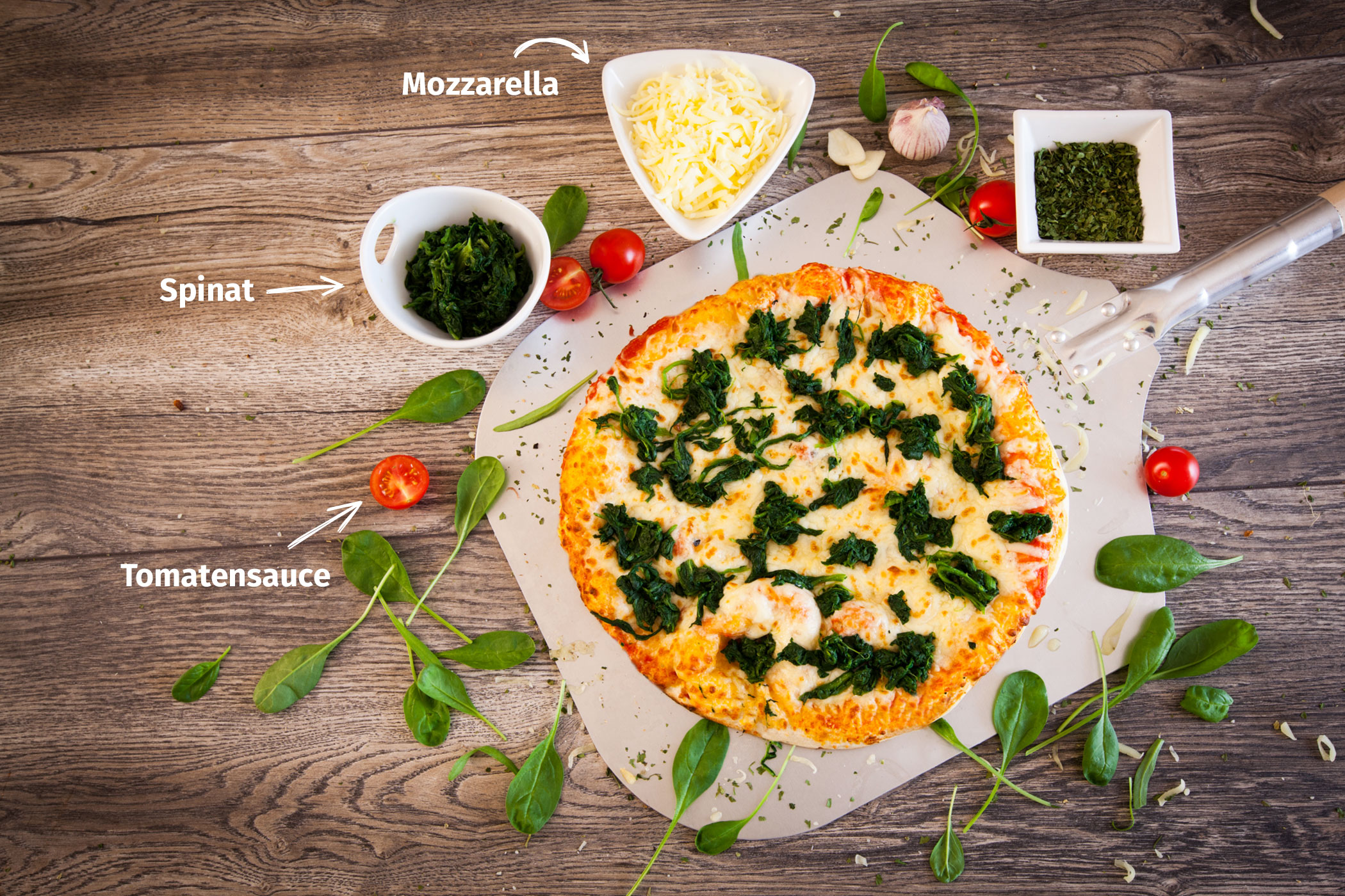 Pizza Spinat-Mozzarella - Original Franzesco